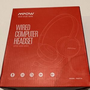 Mpow PA071A Wired USB Headset 3.5mm with Microphone Noise Cancelling Green